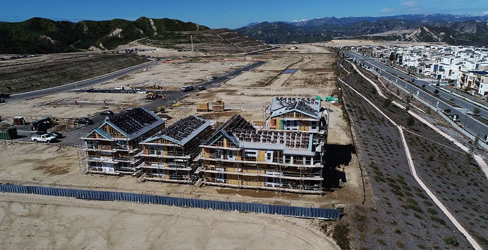 Aerial documentation of a Southern California development site