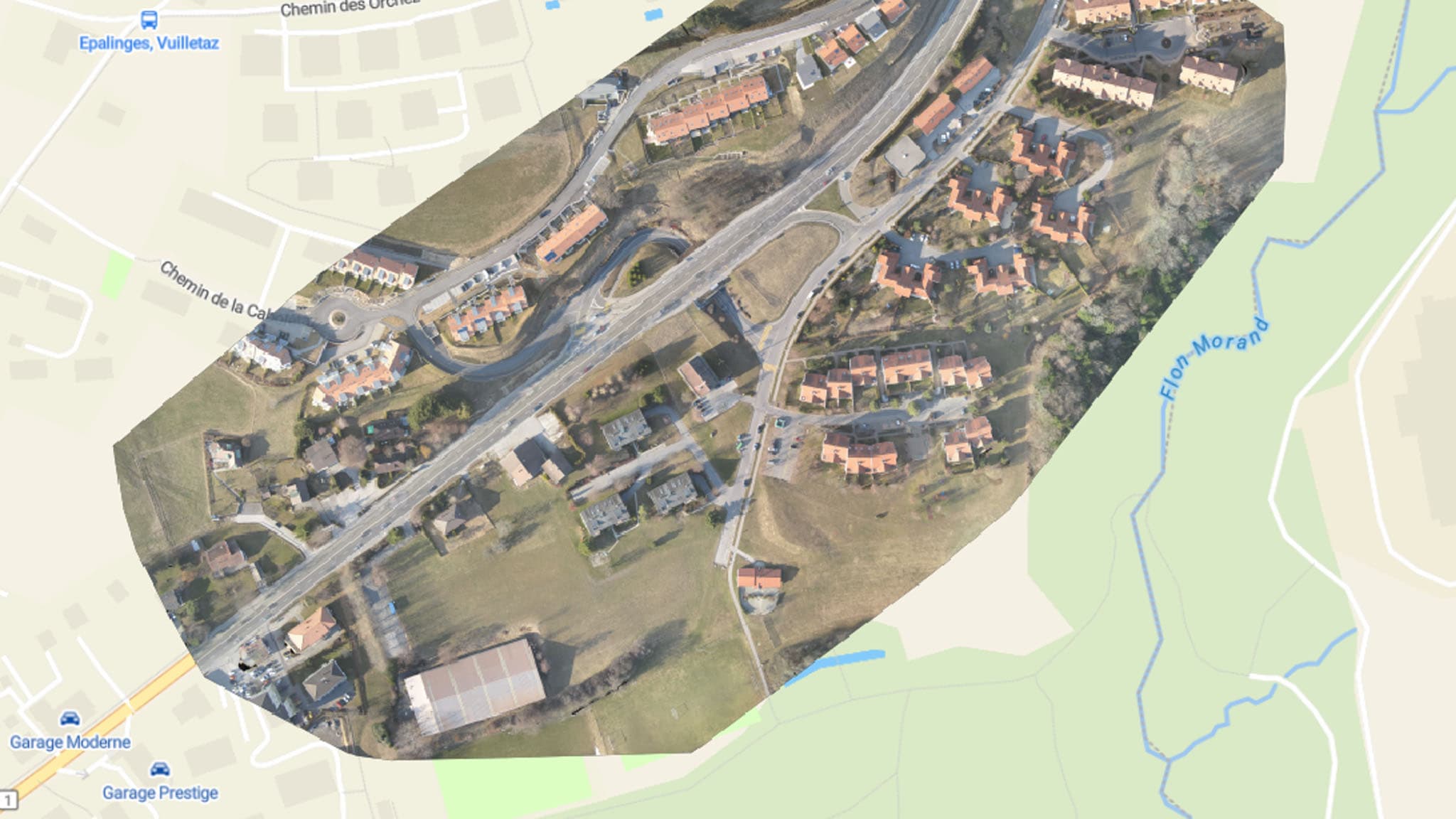 RTK orthomosaic of a Southern California construction site